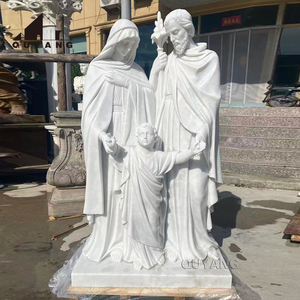 Estatuas Religiosas Talladas a Mano de Tamaño Real para Proyectos de Iglesias QUYANG, Estatua de la Sagrada Familia de Mármol, Escultura de Jardín - Product Image 1