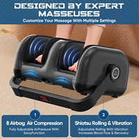 2024 japon manuel shiatsu infrarouge circulation sanguine pied mollet masseur machine masseur de chaleur pour la neuropathie avec télécommande