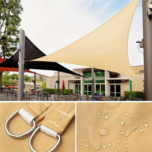Voile d'ombrage triangulaire robuste, imperméable et coupe-vent, en polyester, pour piscine, patio et jardin, abri solaire - Product Image 1