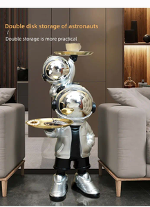 Decorazione creativa moderna per la casa astronauta statua vassoio soggiorno mobili grande pavimento statua ornamenti decorazione per la casa accessori - Product Image 4