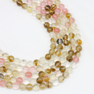 Natural Stone Watermelon Rind Round <b>Loose</b> <b>Beads</b> For Bracelet Making 6mm Wholesale DIY Accessories - Product Image 1