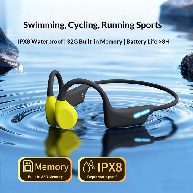 Bone Conduction Bluetooth Earphone Sports Wireless Headphones Neck Hanging Outdoor Running and Cycling OEM 5.4 Noise Reduction