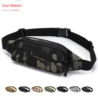 Nouveau sac banane à fermeture éclair en polyester pour hommes et femmes avec téléphone portable en cours d'exécution Vente en gros grande capacité Camouflage tactique