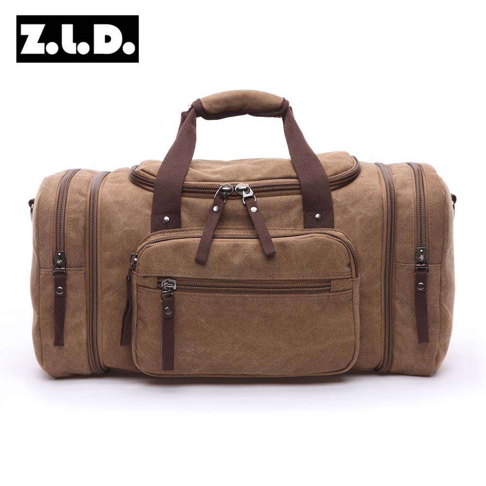 ZUOLUNDUO вместительная сумочка, сумки, Мужская холщовая дорожная сумка