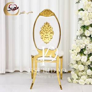 Chaises de mariage royales dorées à dossier haut de style Offre Spéciale de la Turquie - Product Image 4