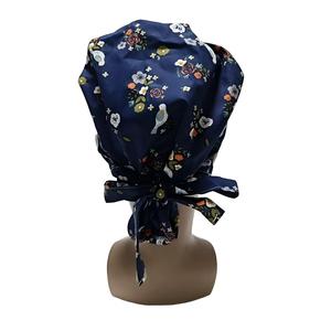 Chapeau de travail unisexe en satin doublé, casquette chirurgicale pour infirmières avec boutons, bandeau anti-transpiration, lien élastique à nouer, poche pour queue de cheval - Product Image 5