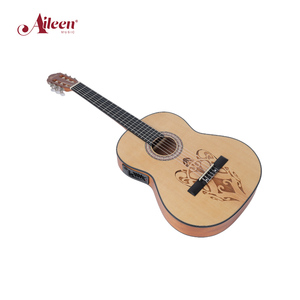 Bodi tipis gitar klasik elektrik 39 ", senar nilon gitar Cutaway EQ 7545(AC172CE) - Product Image 5