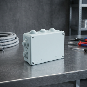 Wasserdichte IP55 Rechteckige Box mit Kegeln 153x110x55mm. Selbstschneidende Metallschrauben (Solera 616) - Product Image 2