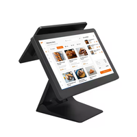 Offre Spéciale anti-poussière sans ventilateur 15.6 pouces double écran tactile tout en un systèmes de point de vente pour restaurants caisse enregistreuse
