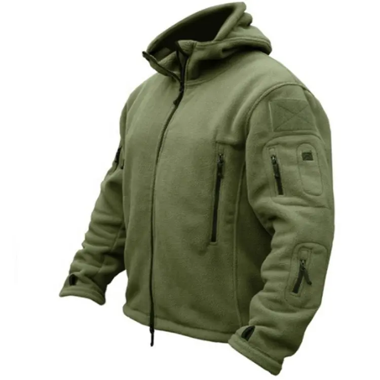Tactical Hooded Windproof Hiking Outdoor Thermal Winter Sweaters Warm Fleece Hooded Coat Tactical Jackets For Men