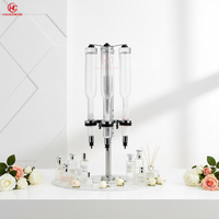 Présentoir de parfum rotatif argenté à 6 têtes pour toute la boutique avec distributeur à 6 pompes