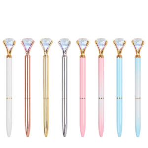 Penna Sfera <span class=keywords><strong>Grande</strong></span> con Diamante e Logo Luminoso, Corpo in Metallo, Punta da 1.0mm, Novità Sportiva, Ideale come Regalo - Product Image 1
