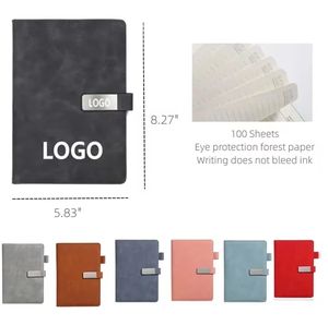 Подарочный Набор для ноутбука премиум класса А5, кожаный чехол, блокнот премиум класса с ручкой и журнальным логотипом, настраиваемое рекламное предложение - Product Image 1