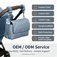 Organisateur de poussette extensible pour bébé, sac de voyage convertible léger en nylon, sac à bandoulière pour couches de bébé
