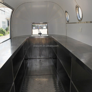 High End Stainless Steel Food Trailer Luxury Bread Cart Sweet Snack Pastry Candy Food Truck For Night Market Snacks - Product Image 6