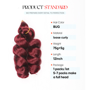 Prix de Gros, <span class=keywords><strong>Cheveux</strong></span> Ombrés Ondulés Courts de 12 Pouces (75g) pour Tresses Spirales, Style "Italy Curl" pour Femmes Noires - Product Image 5