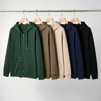 Sweat à capuche zippé pour homme, coupe confortable, imprimé numérique personnalisé, uni, avec strass, vente en gros