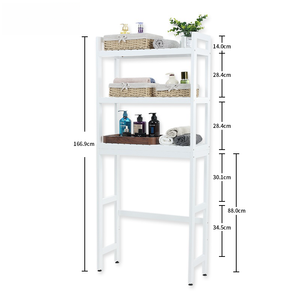 Moderno estante de baño de <span class=keywords><strong>madera</strong></span> impermeable de 3 niveles fácil de instalar independiente/organizador montado en la pared sobre el inodoro - Product Image 2