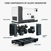 Générateur diesel ultra-silencieux, commande à distance automatique, 1500/1800 tr/min, 50/60 Hz, faible consommation de carburant, fonctionnement continu, son 400 kW