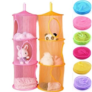 Organisateur de rangement mural pliable multicouche en polyester, panier à jouets, sac de rangement pour vêtements pour armoire - Product Image 1
