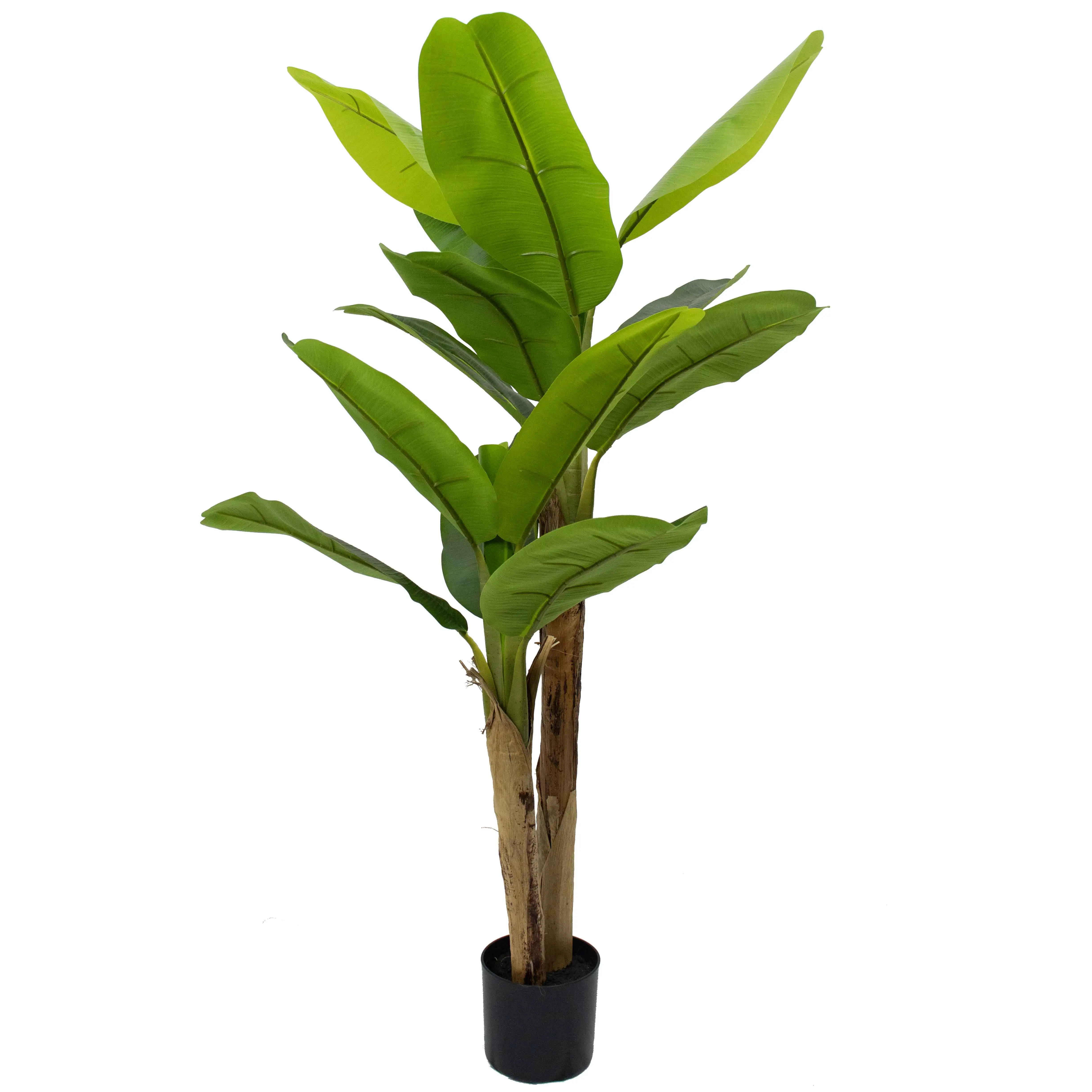 150cmシミュレートされたプラスチック15枚の葉植物無臭の装飾用の庭の装飾リアルな人工オオバコMusabasjooバナナの木