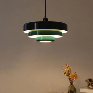 Suspension industrielle rétro postmoderne, luminaire suspendu au plafond en fer coloré, idéal pour <span class=keywords><strong>restaurant</strong></span>, îlot de cuisine, décoration intérieure - Product Image 3