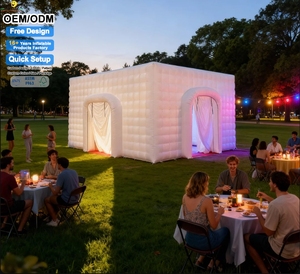 Carpa Cubo LED Inflable Grande, Comercial, Portátil, Impermeable, Resistente al Viento y al <span class=keywords><strong>Sol</strong></span>, con Ventilador Incorporado, Fácil de Instalar, para Fiestas - Product Image 1