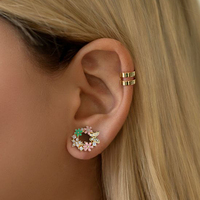Vente en gros de tunnels en acrylique en acier inoxydable pour piercing Tunnels d'oreille en cristal pour bijoux de piercing Tunnels d'oreille Jauges d'oreille