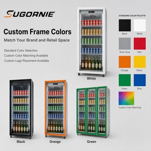 <span class=keywords><strong>Frigorifero</strong></span> Commerciale OEM con <span class=keywords><strong>Doppia</strong></span> Porta in Vetro per Bevande, Espositore Verticale per Birra e Bevande da Supermercato - Product Image 3