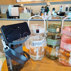 Sports Water Bottle 1200ml With Strap Portable Travel Cup For Outdoor Use - Product Image 4