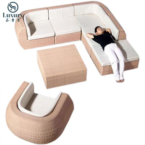 Sang trọng ngoài trời Vườn ghế sofa <span class=keywords><strong>Set</strong></span> đồ nội thất mộc mạc ban công bền ngoài trời cắt <span class=keywords><strong>wicker</strong></span> mây sofa <span class=keywords><strong>Set</strong></span> - Product Image 6