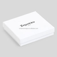 Emballages en carton rigides pour vêtements de luxe personnalisés avec couvercle amovible, 2 pièces, laminage mat, revêtement UV pour chaussettes, fourrure
