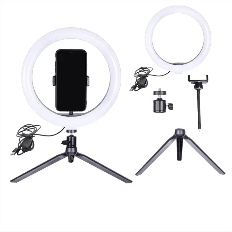 10Inch LED Ring light 3 Modes Ring Light with Tripod Stand and Phone Holder for living video professional audio video & lighting