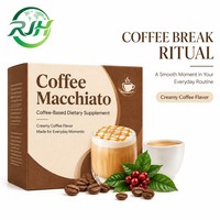 Café Instantané Macchiato Noir Amincissant Aromatisé au Sucre en Boîte – Boisson Énergisante Favorisant le Métabolisme