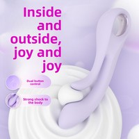 Vibrateur double électrique SHD-S636 Kaethe Soft pour le corps, stimulateur du point G, masturbateur féminin, jouet pour adultes, personnalisation, marque privée