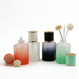 Bouteille diffuseur de parfum en verre dépoli rechargeable de 120 ml, personnalisable en gros, avec impression sérigraphique - Product Image 1