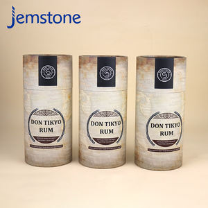 Empaque de Tubo de Cartón Kraft Reciclable Personalizado para Bebidas, Ron, Vodka, Caja de Tubo de Papel Cilíndrica de Lujo para Whisky y Vino Tinto - Product Image 1