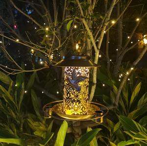 Comedero solar para pájaros Ottsuls para colgar al aire libre, linterna de jardín de Cardenales salvajes de metal, resistente a la intemperie y al agua - Product Image 5