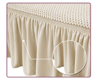 Housse de chaise de salle à manger tricotée en jacquard solide turc housse de chaise de taille universelle élastique pour banquets et hôtels