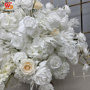Décorations florales de mariage de grande taille SMOOTH, boules de fleurs en soie blanche de 80 cm, centres de table pour décoration de mariage - Product Image 2