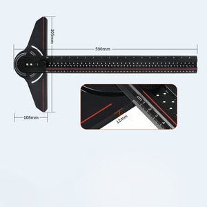 Trazador de carpintería ajustable, general, multifunción, alargamiento, triángulo cuadrado, medidor de ángulo, regla de aleación de aluminio - Product Image 6