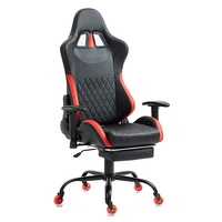 Chaise de jeu robuste en cuir épais OEM ODM, chaise d'ordinateur ergonomique avec accoudoirs et appui-tête 2D et 90° ° -155 °   Inclinaison arrière