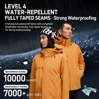 Veste 3-en-1 imperméable, coupe-vent et chaude avec fermeture éclair pour la randonnée, le camping, l'alpinisme et les sports d'hiver