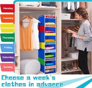 Sac de rangement suspendu multicolore pour vêtements d'enfants et pantalons, idéal pour la chambre à coucher - Product Image 6
