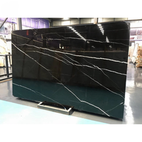Carreaux et marbres italiens noirs Nero Marquina veine royale pierre de marbre noir grande dalle dolomite polie pour le sol de la maison