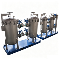 Filter Kantong Paralel Sanitasi Duplex, Sistem Filter Ganda Aliran Kontinu untuk Filtrasi Air, Bahan Kimia, dan Makanan