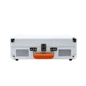 Tocadiscos Portátil Blanco de Vinilo con Maletín, 3 Velocidades, Bluetooth y Altavoces Estéreo, Directo de Fábrica, para Viajes y Decoración del Hogar - Product Image 3