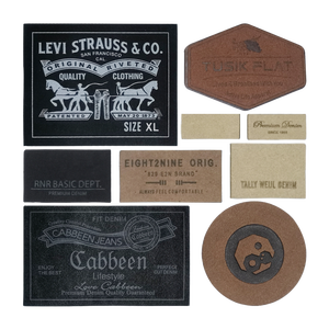 사용자 정의 양각 가죽 패치 의류 목 셔츠 로고 태그 청바지 자체 접착 라벨 여성 가방 핸드백 - Product Image 5