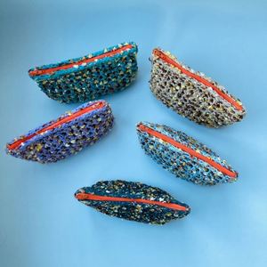 Bolso de Mano Pequeño, Ecológico, Reciclable, Estilo Boho, de Algodón, Personalizado, Hecho a Mano, de Ganchillo, para Cosméticos, para Mujer, para Viaje, para Guardar Maquillaje - Product Image 4