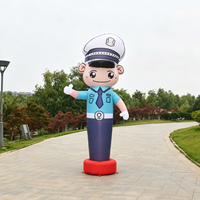 Costume de mascotte gonflable en tissu Oxford Longgang Waving Character avec souffleur intégré, résistant à l'eau et au soleil, couleurs personnalisables pour les fêtes